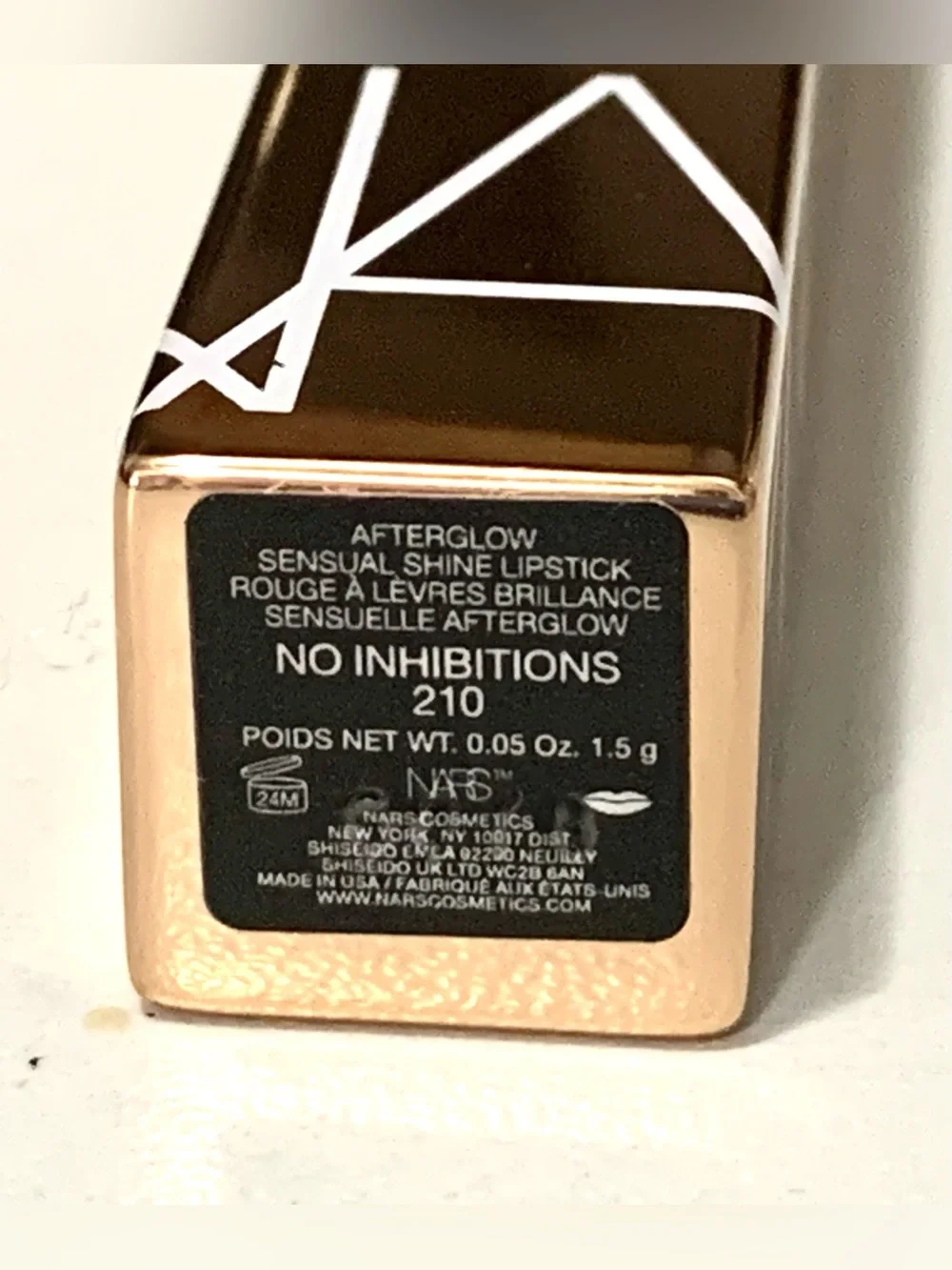 NARS No Inhibitions Afterglow Sensual High Shine Hydrating Sheer Lipstick
